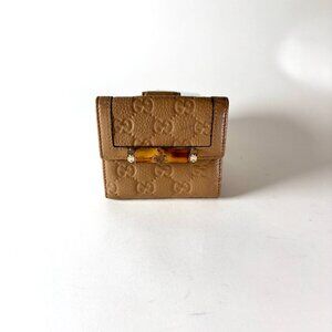 Vintage Gucci GG Bamboo Leather Wallet